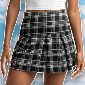 ❤️ FULL TILT Plaid Soft Pleated Mini Skirt Goth Preppy Dark Academia Lolita Y2k